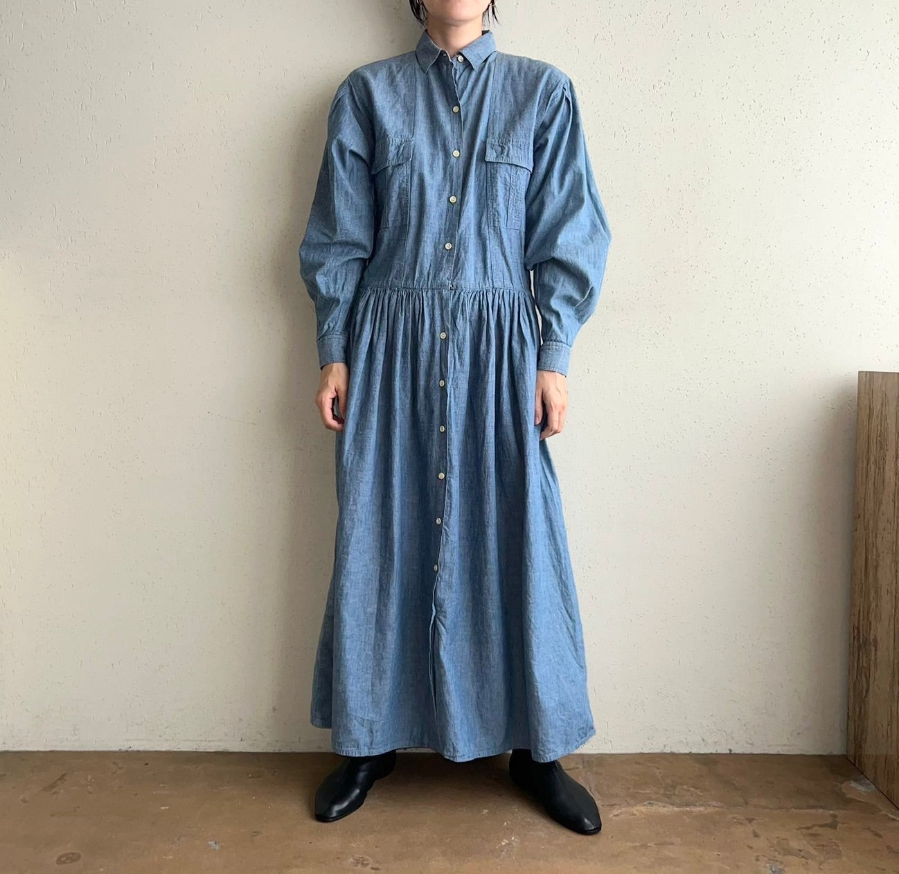 90s Chambray Dress Made in USA