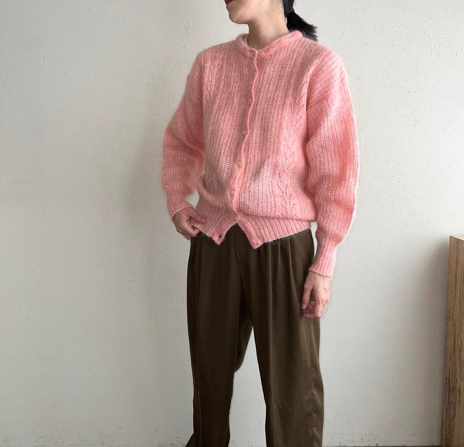 90s Mohair Knit Cardigan Made in Britain