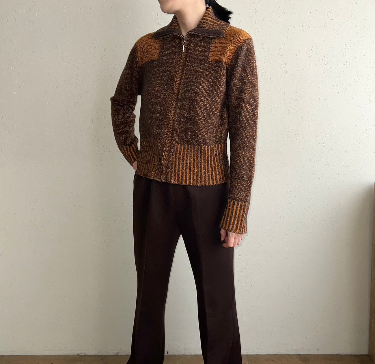 90s Silk Zipped Knit