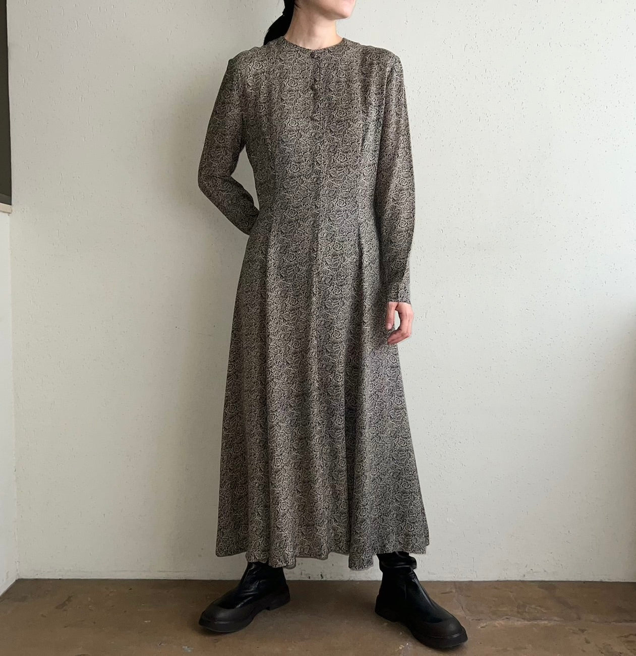 90s Silk Printed Dress