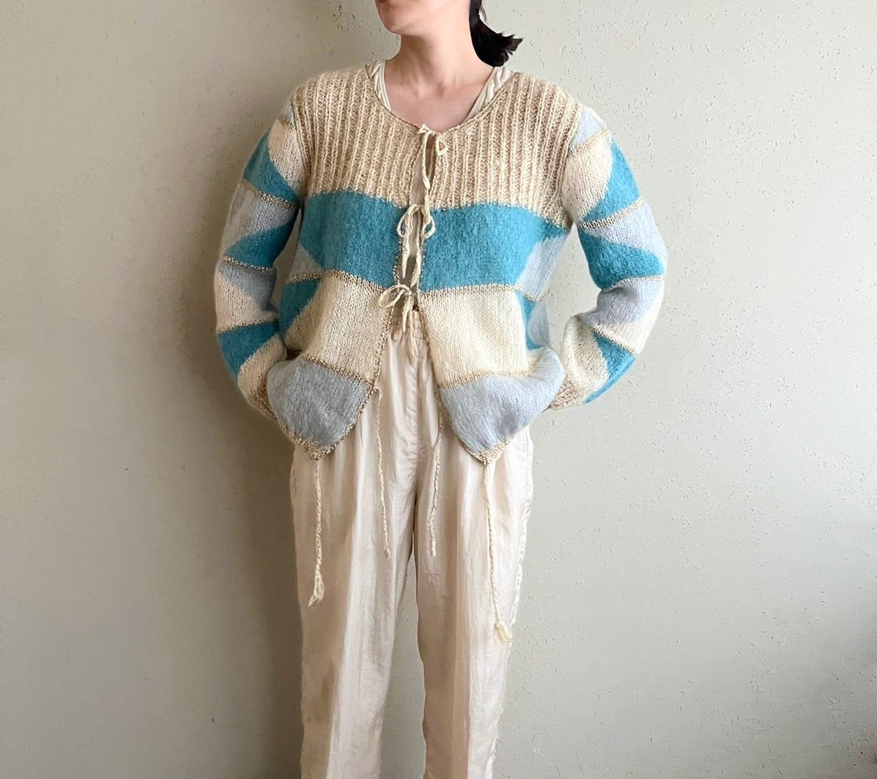 80s Design Knit Cardigan