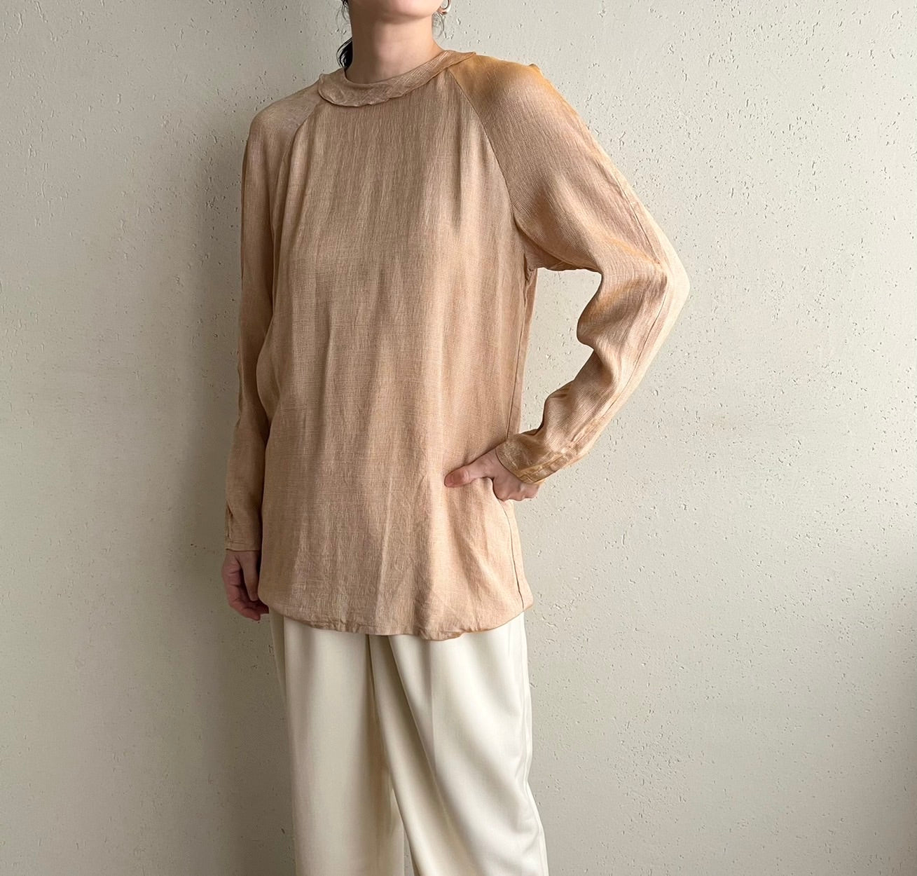 90s Pale Orange Blouse