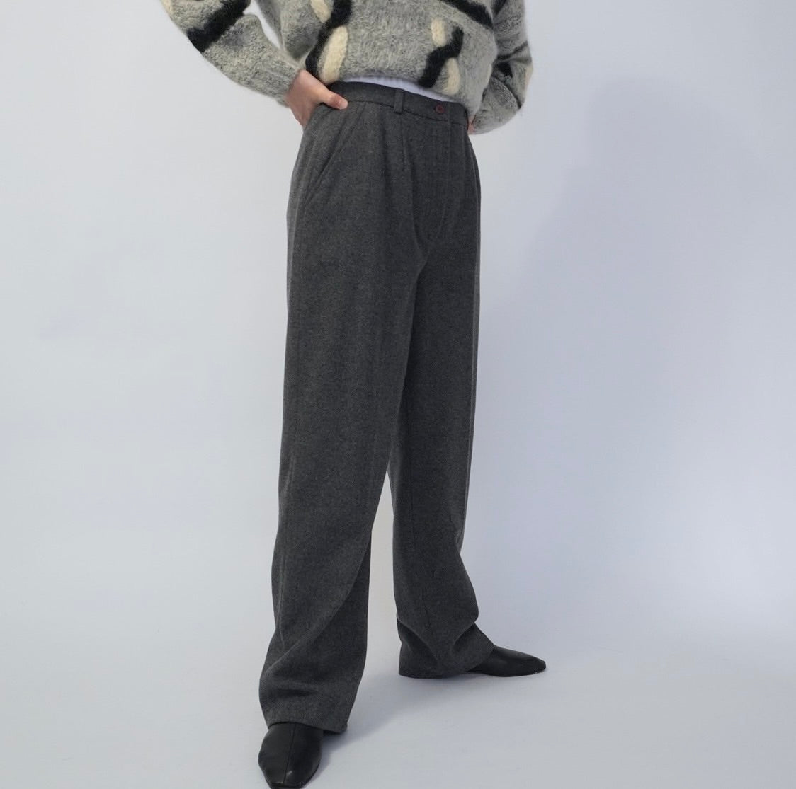 90s Gray Wool Pants