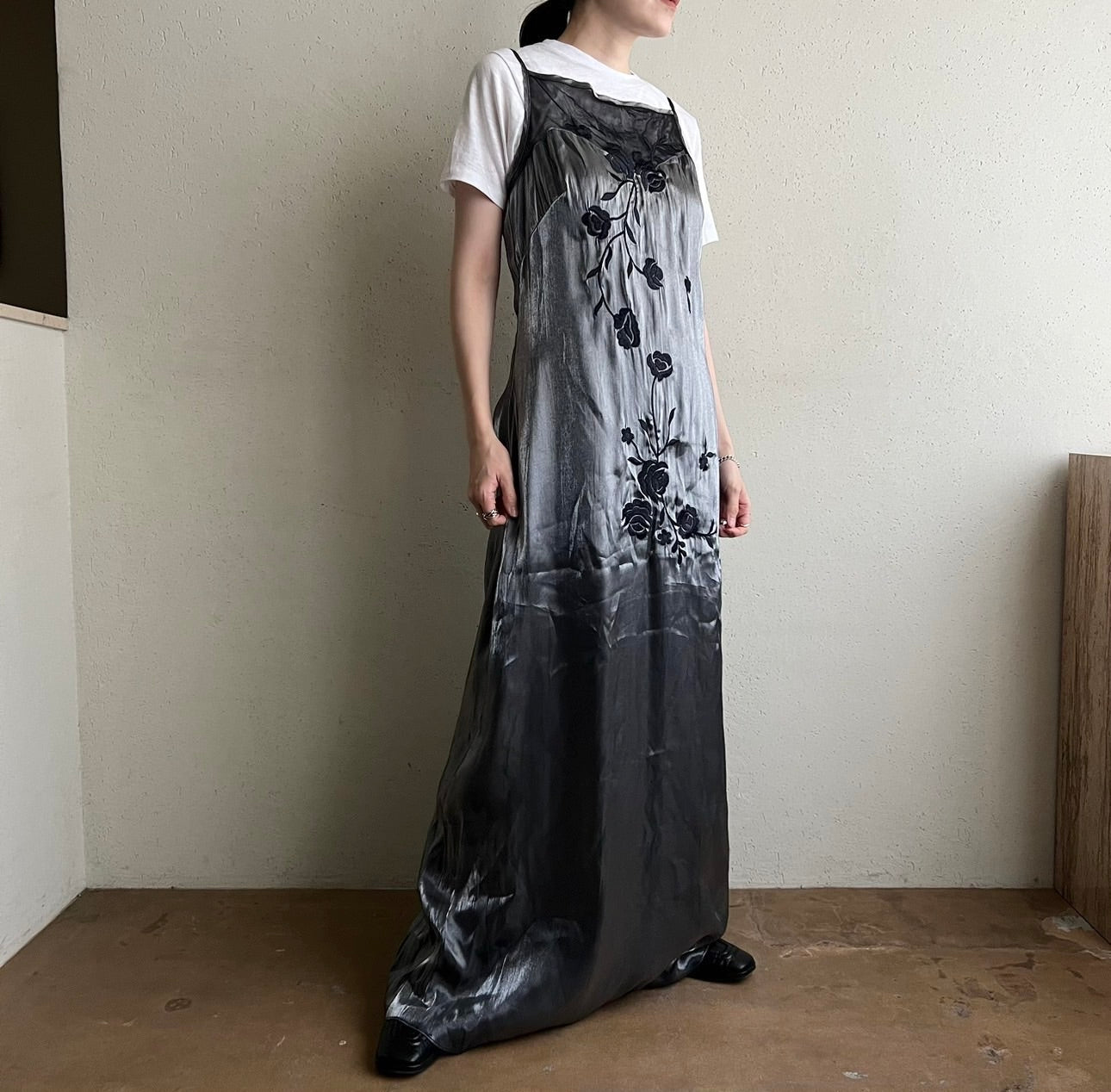 90s Shiny Maxi Dress Made in Canada