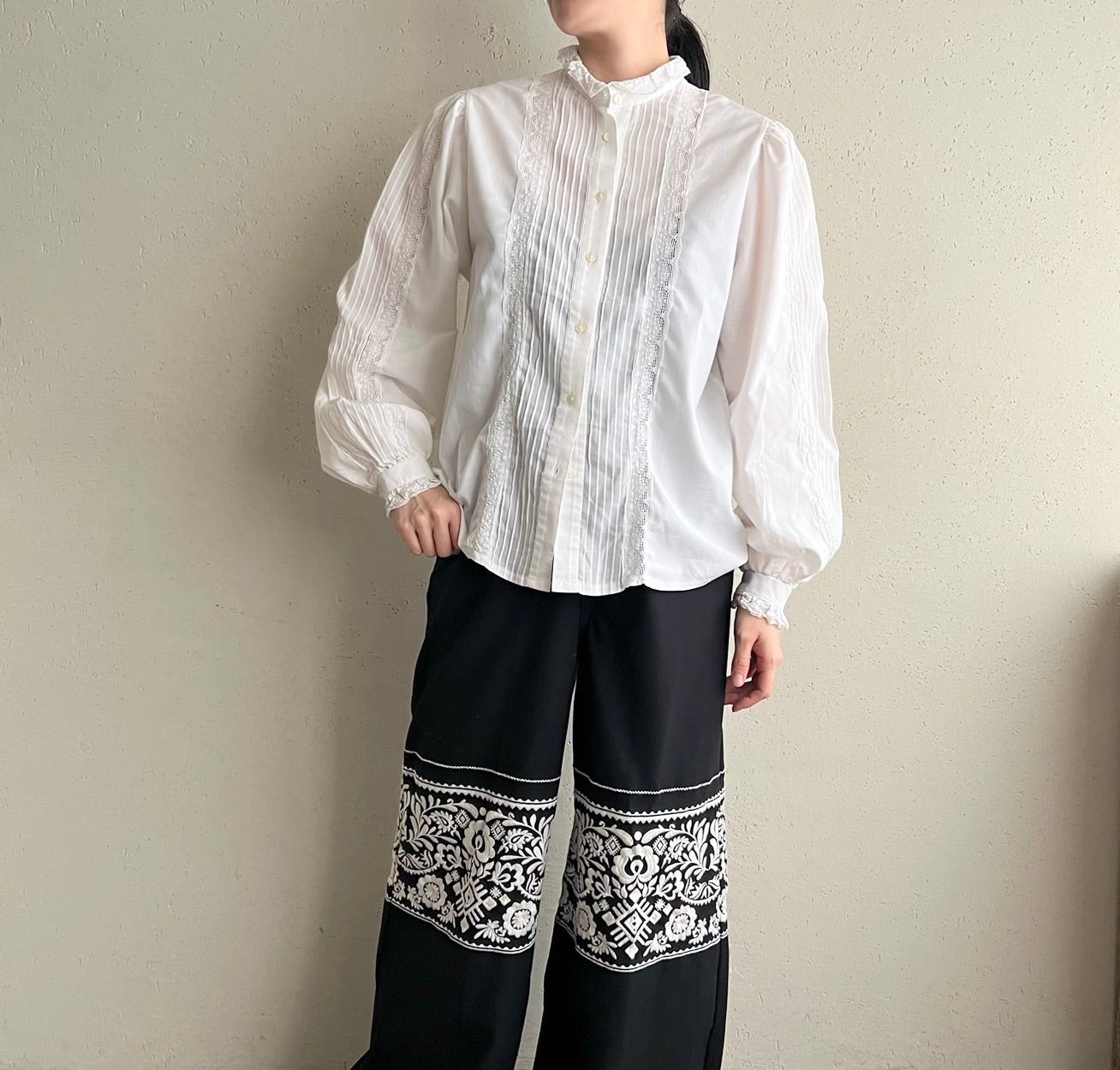 90s Lace Blouse Made in Austria