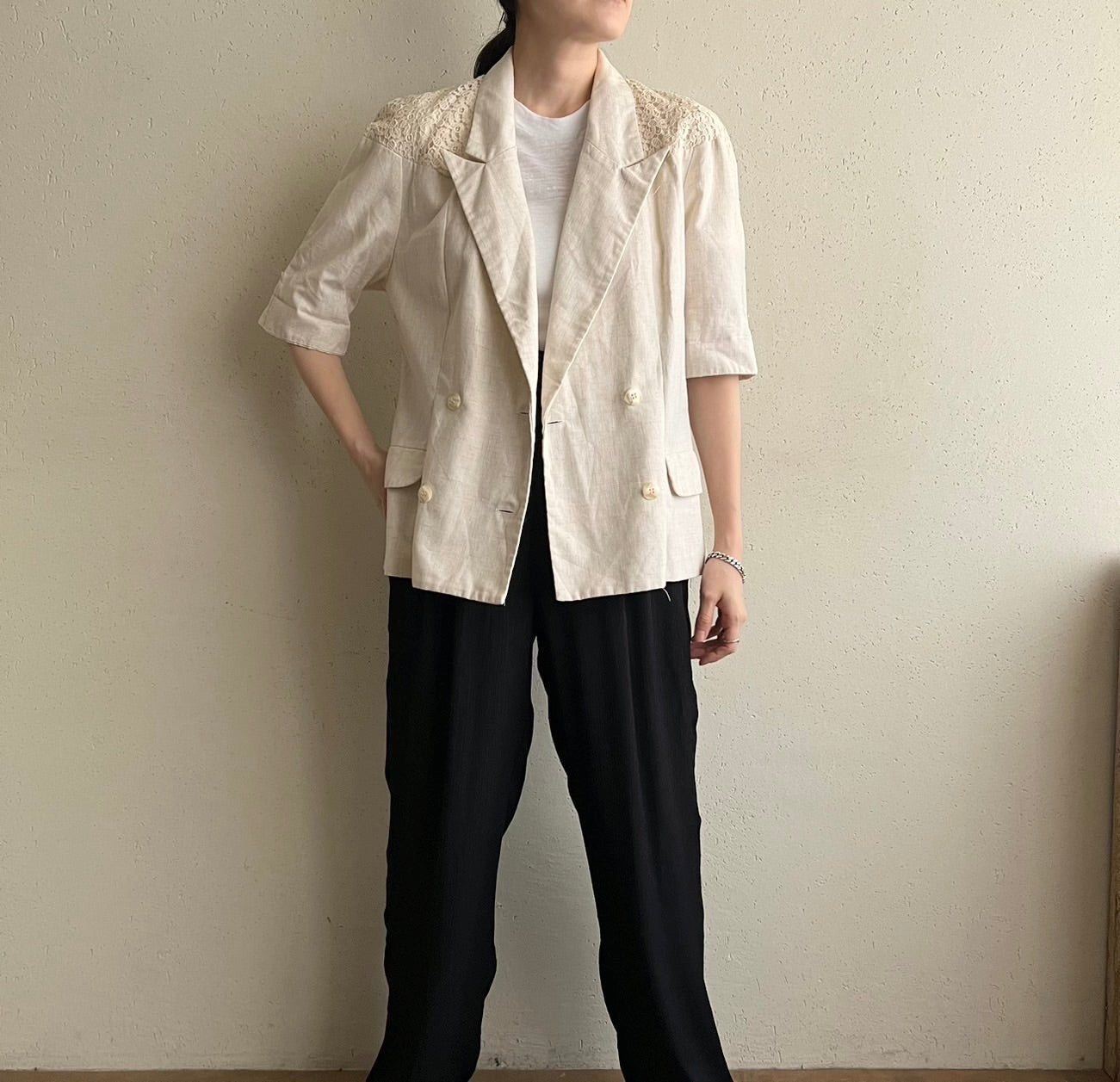 90s Lace Design Jacket Made in USA