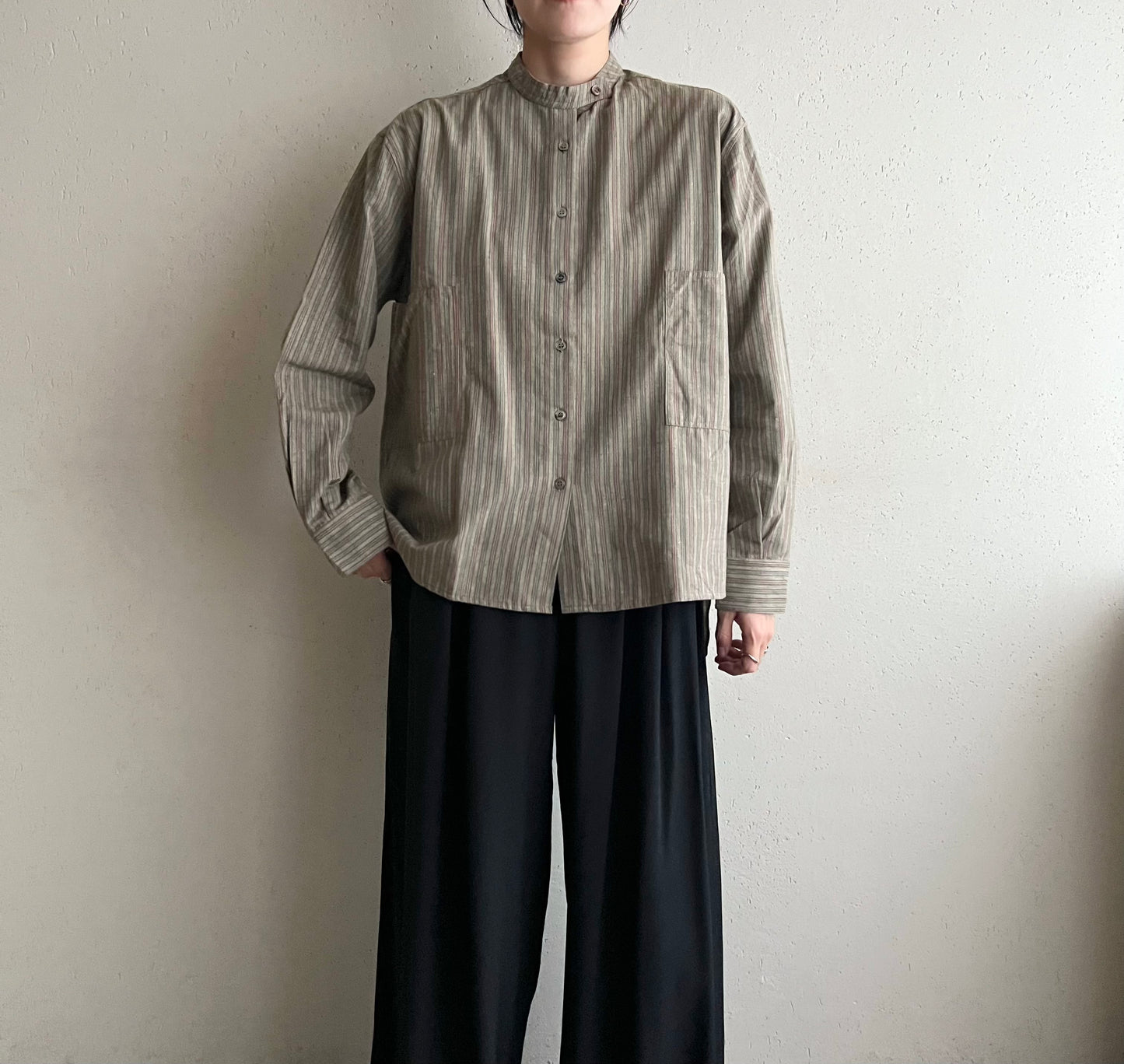 90s Striped Shirt Made in Italy Dead Stock