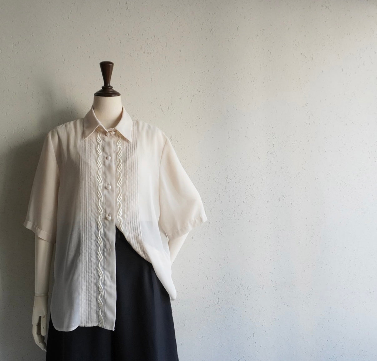 90s EURO Embroidery Sheer Shirt