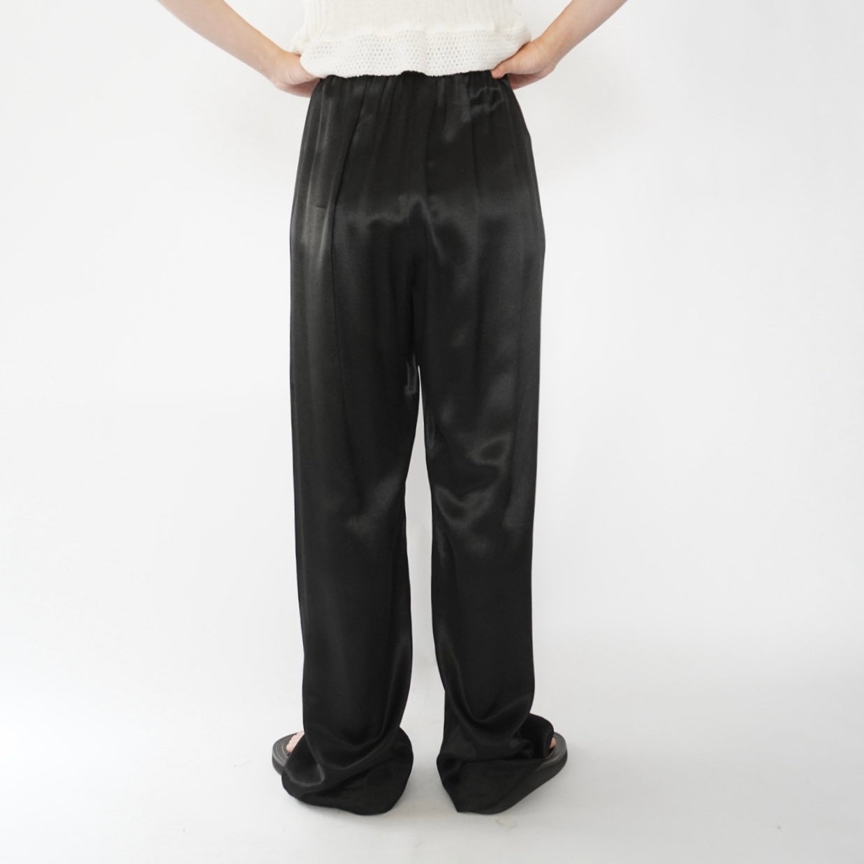 90s Black Shiny Pants