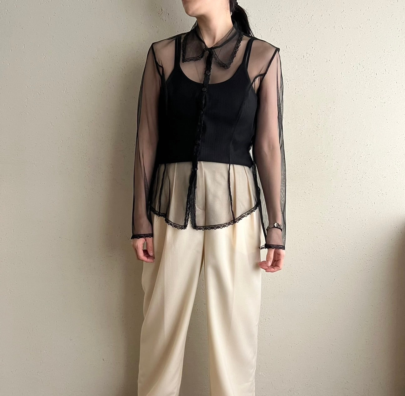 90s Sheer Mesh Shirt