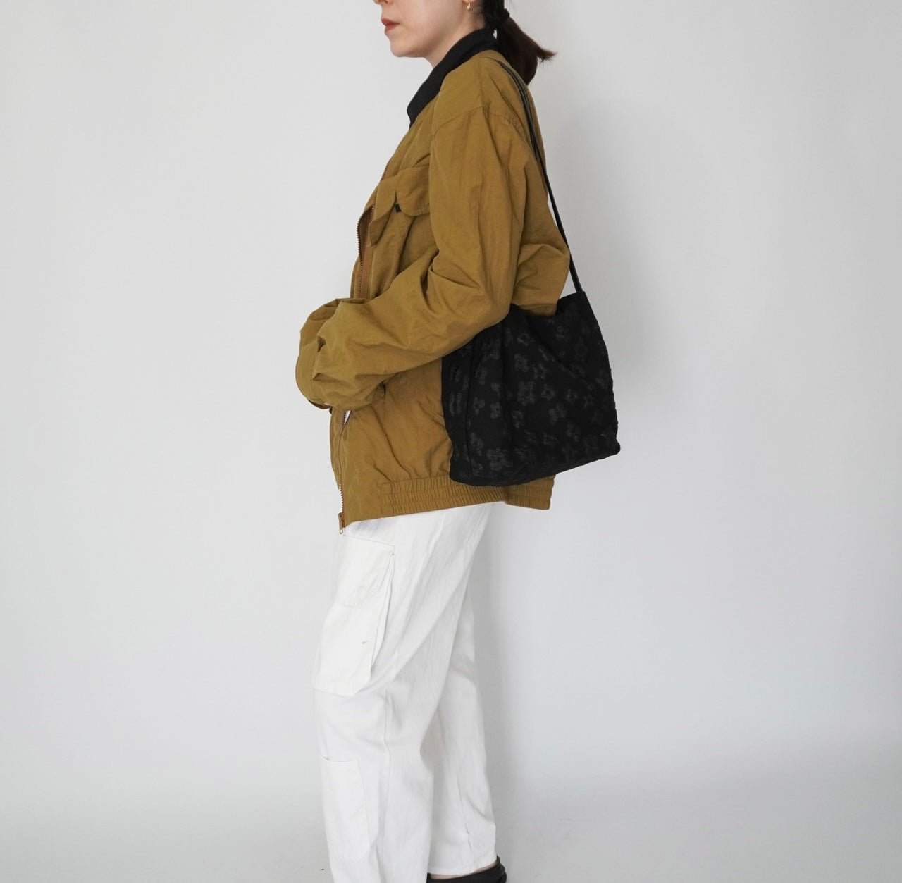Black Flower Design Bag