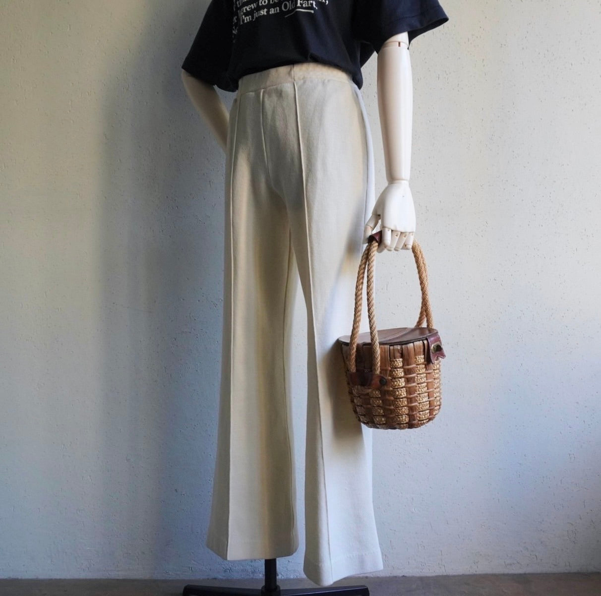50s,60s Straw Basket Bag