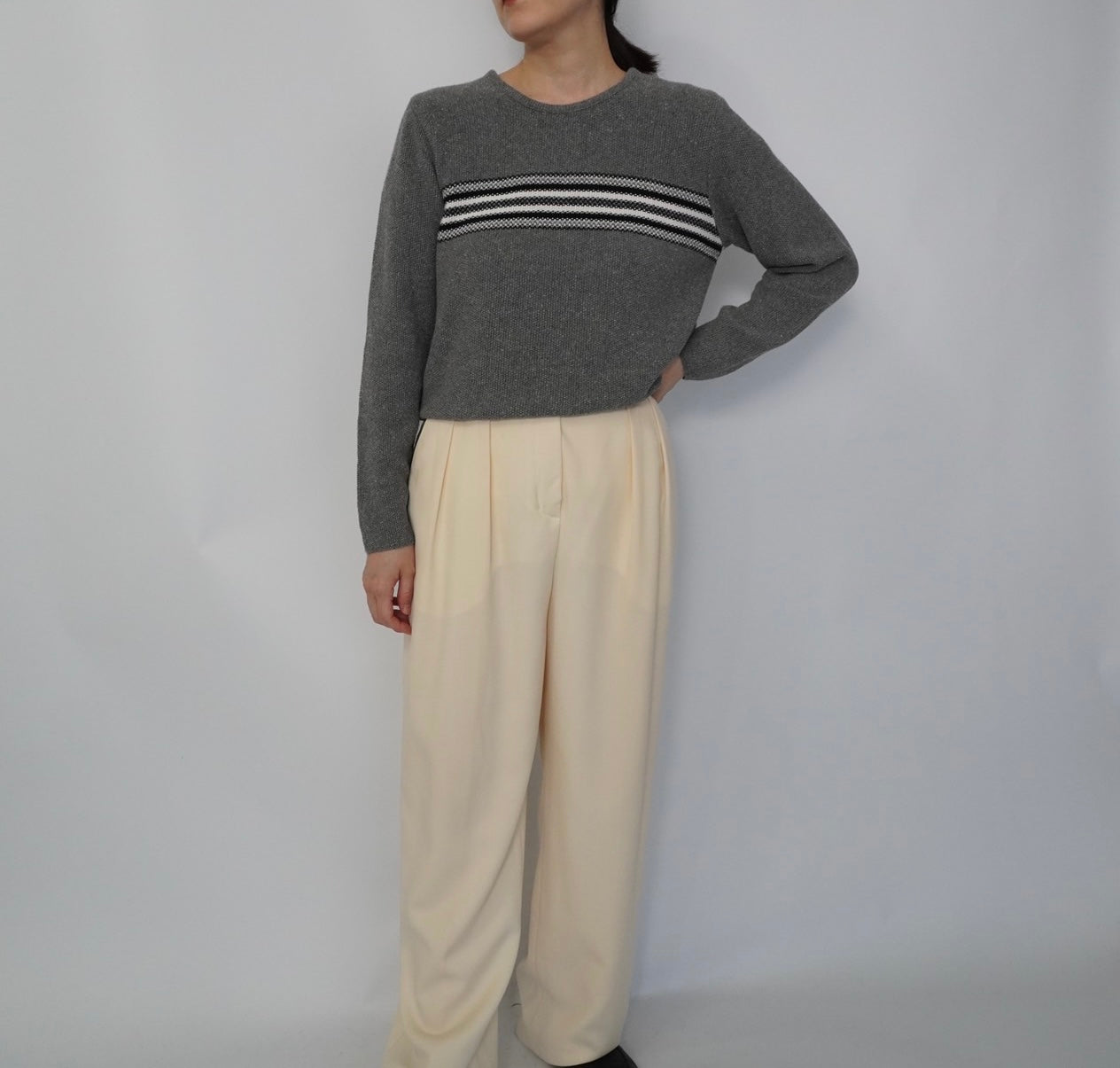 90s Line Design Cotton Top Made in USA