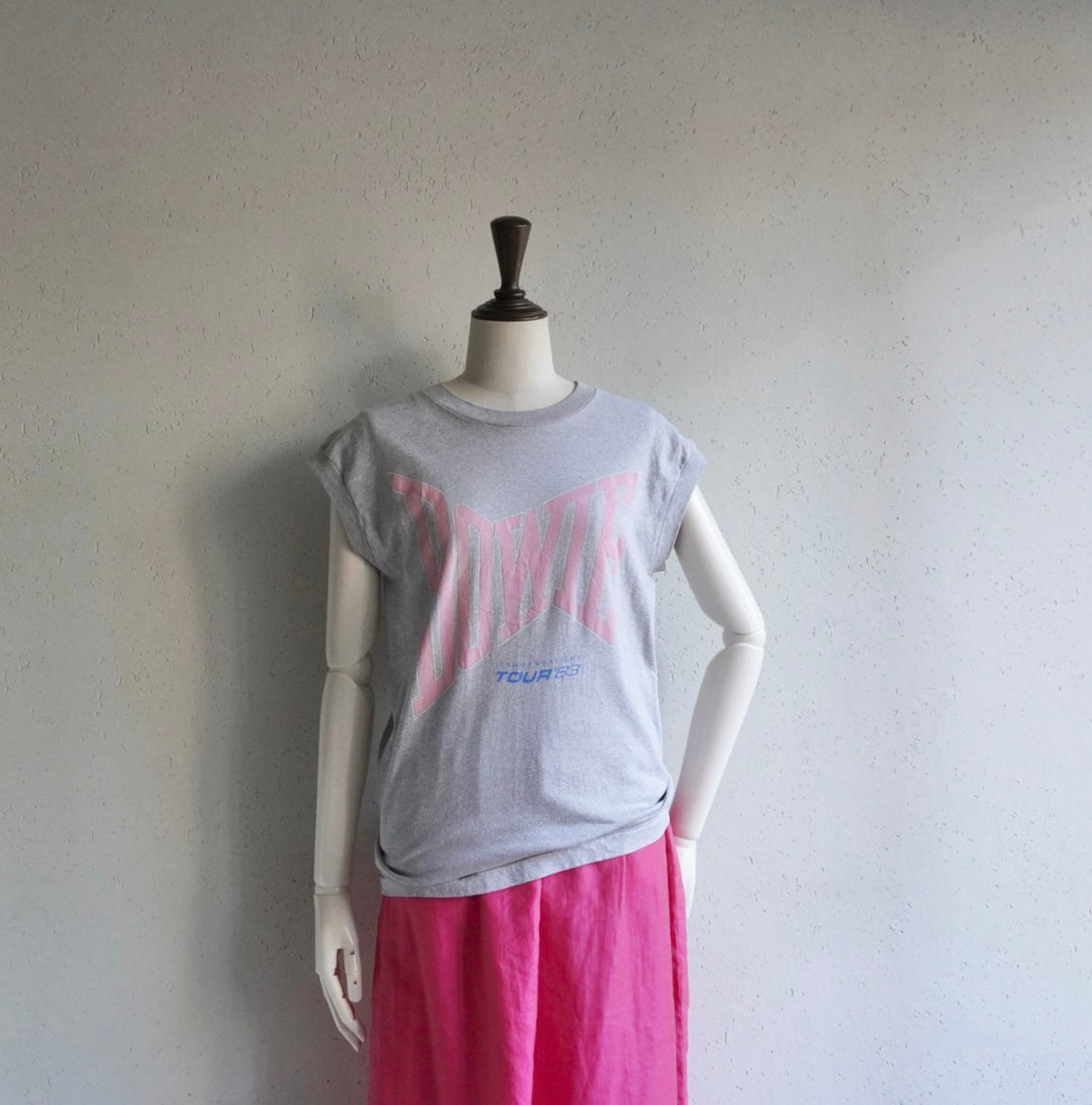 80s "David Bowie 83s Tour “ Printed Sleeveless T-shirt Made in USA
