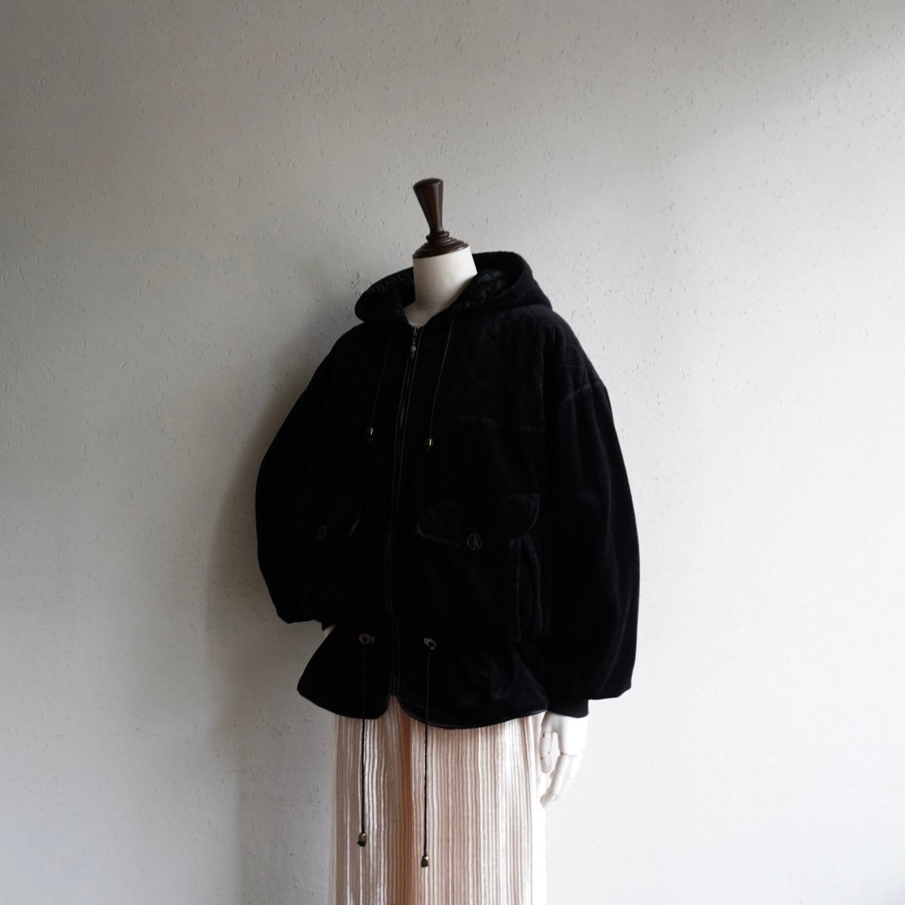 90s Black Velor Jacket