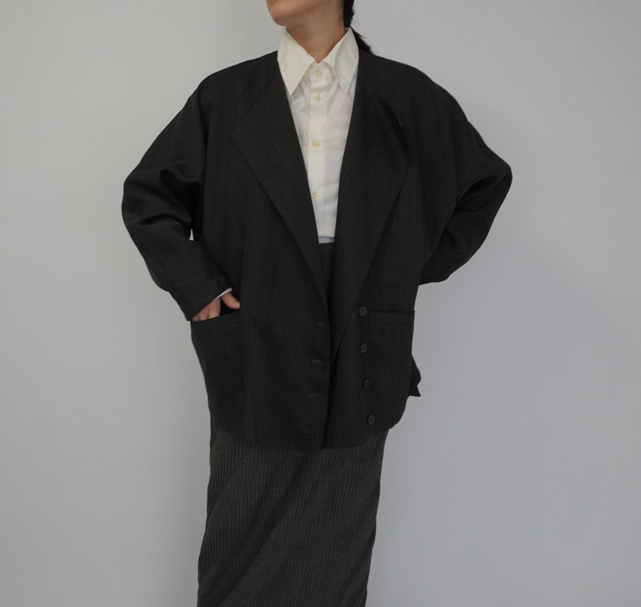 90s Design Wool Light Jacket