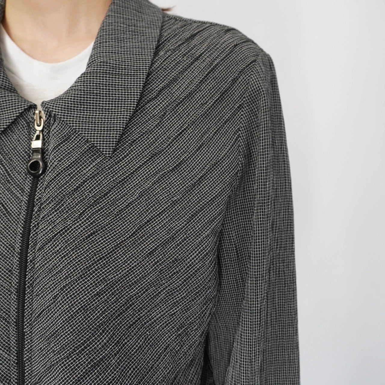 90s Pleat Zip Shirt,Jacket