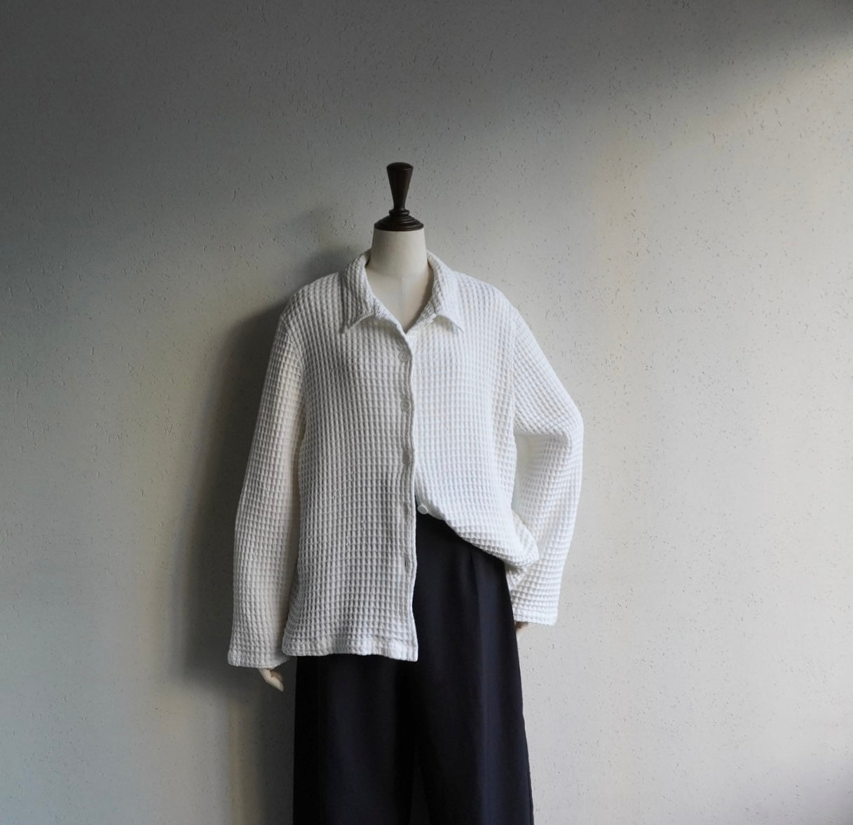 90s White Waffle Shirt