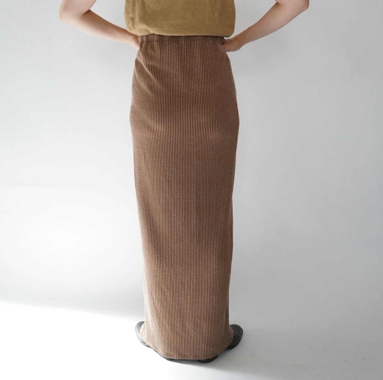 90s Ribbed Maxi Skirt