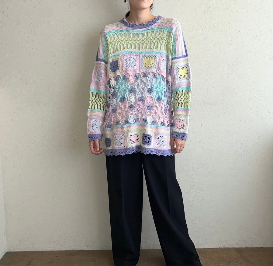 EURO Crochet Knit Top