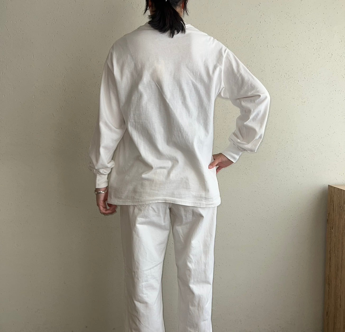 80s Printed Long Sleeves T-shirt Made in USA