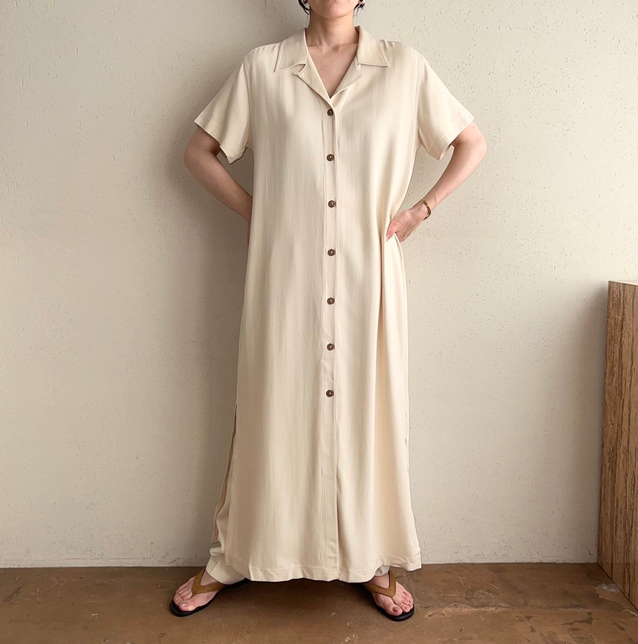 90s Silk Shirt Dress