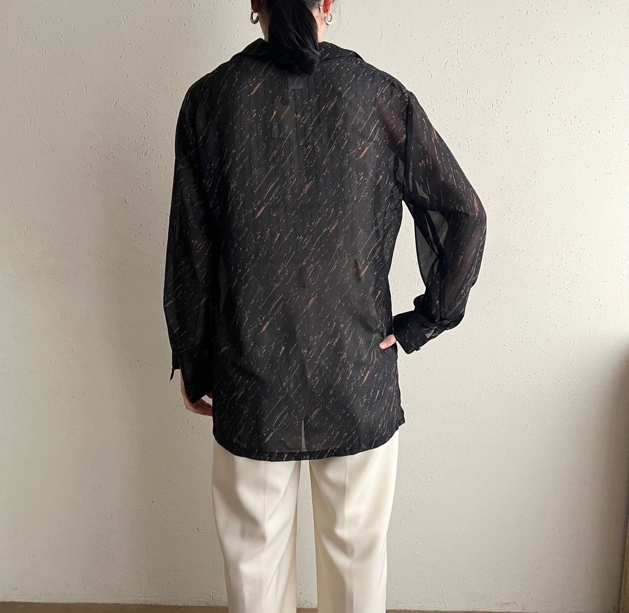 90s Sheer Printed Shirt