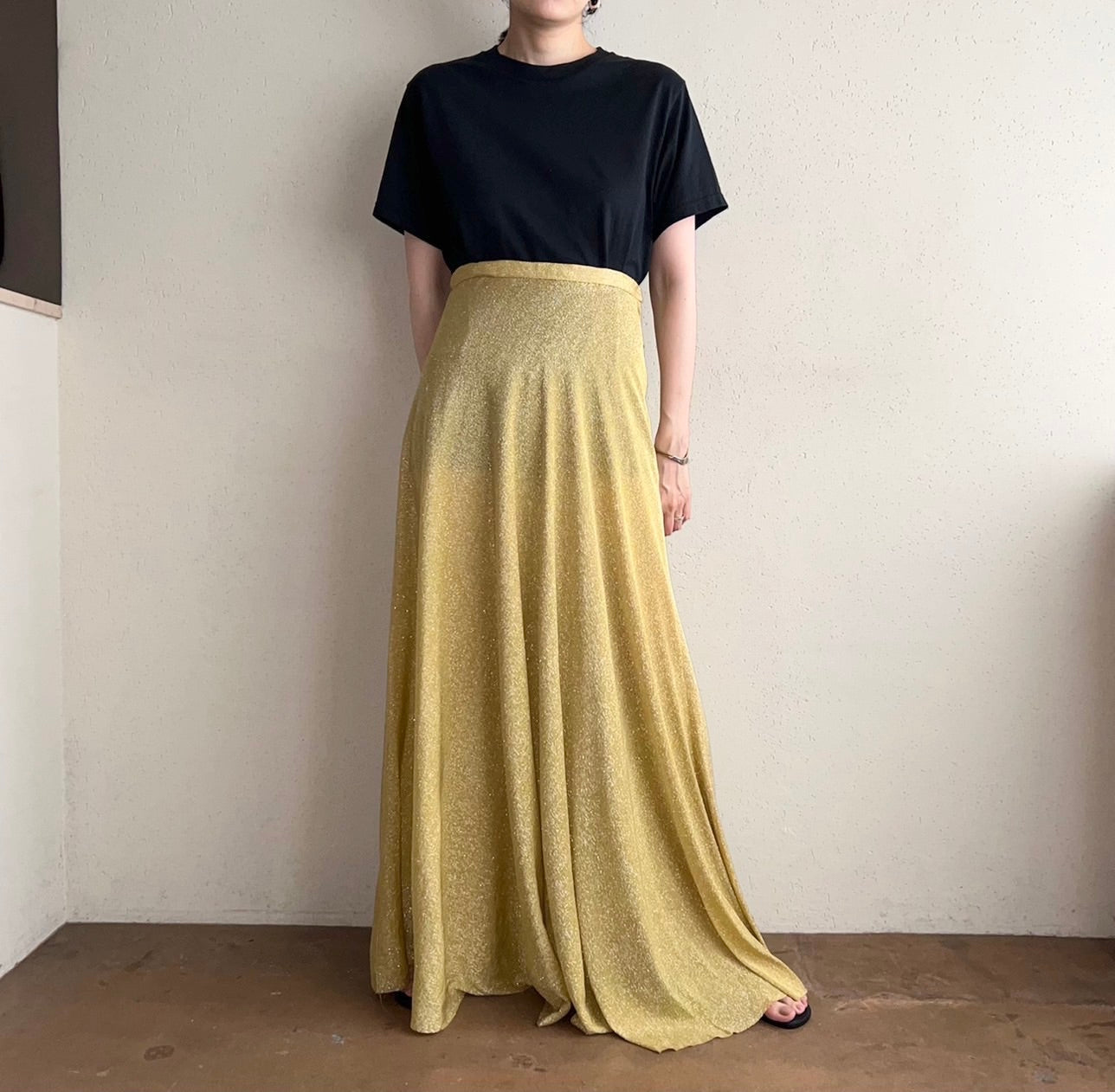 70s Glitter Maxi Skirt