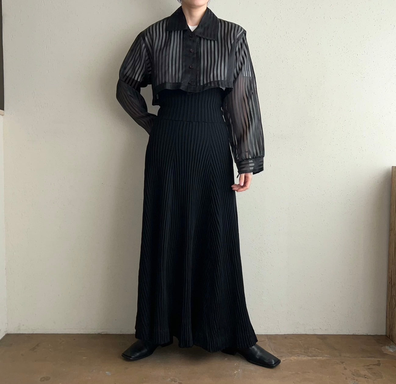 70s80s Ribbed Skirt
