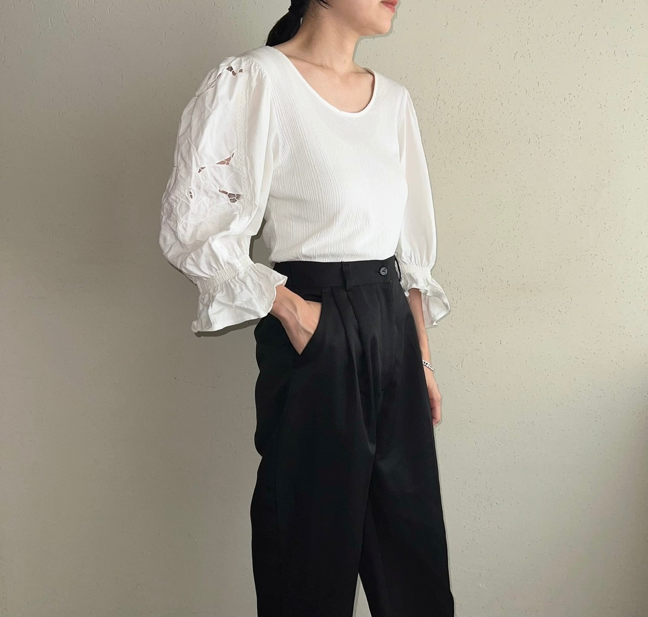80s EURO Lace Design Top