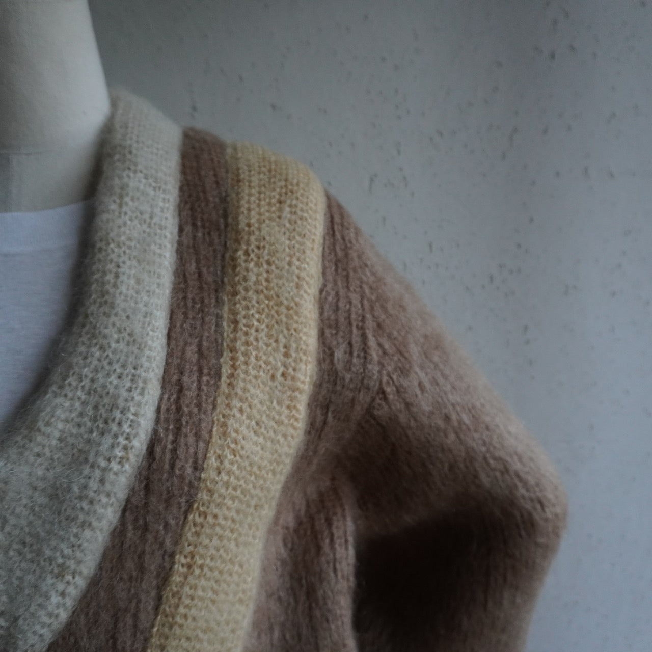 70s V Neck Mohair Knit