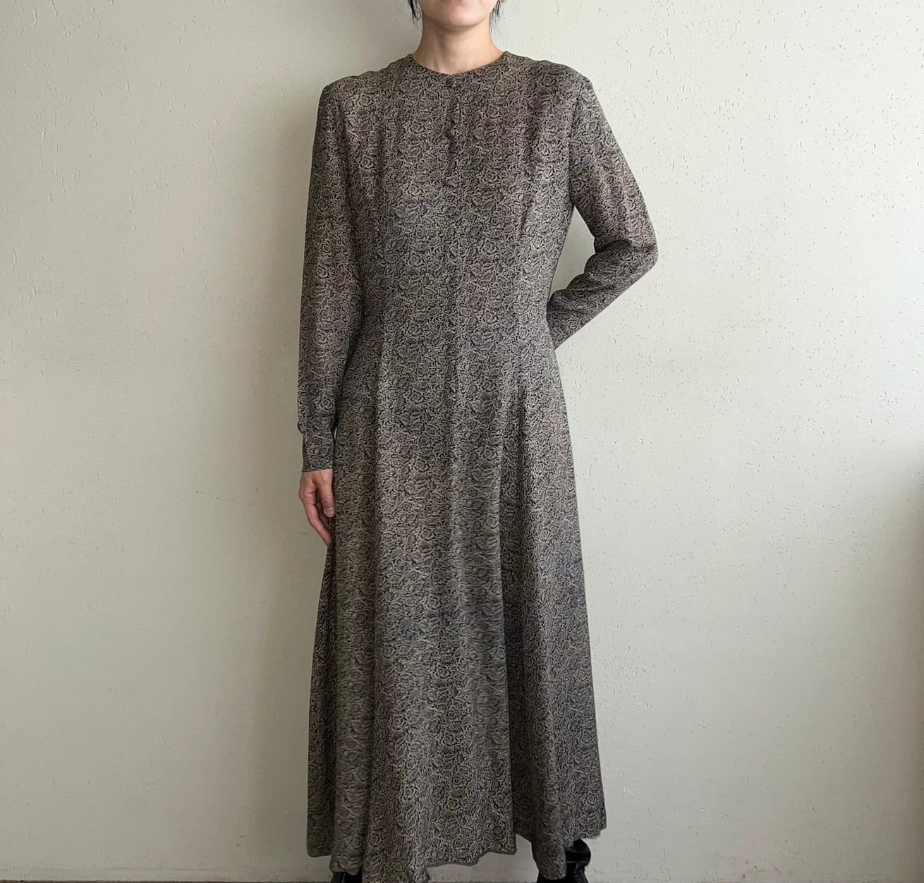 90s Silk Printed Dress