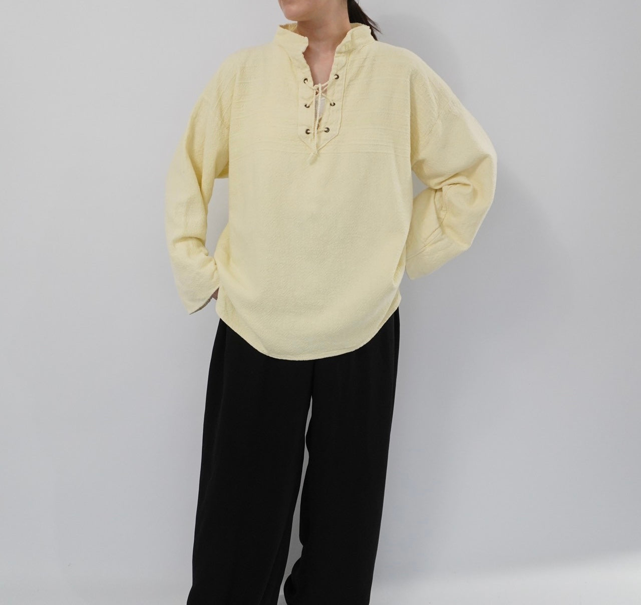 80s Lace up Top