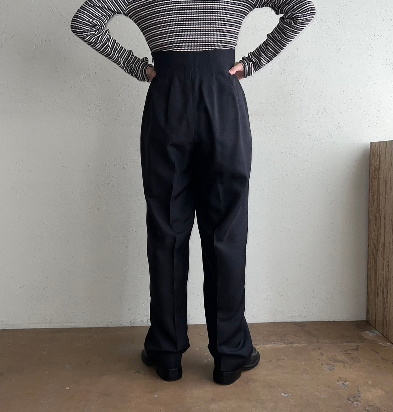 90s High Waisted Silk Pants
