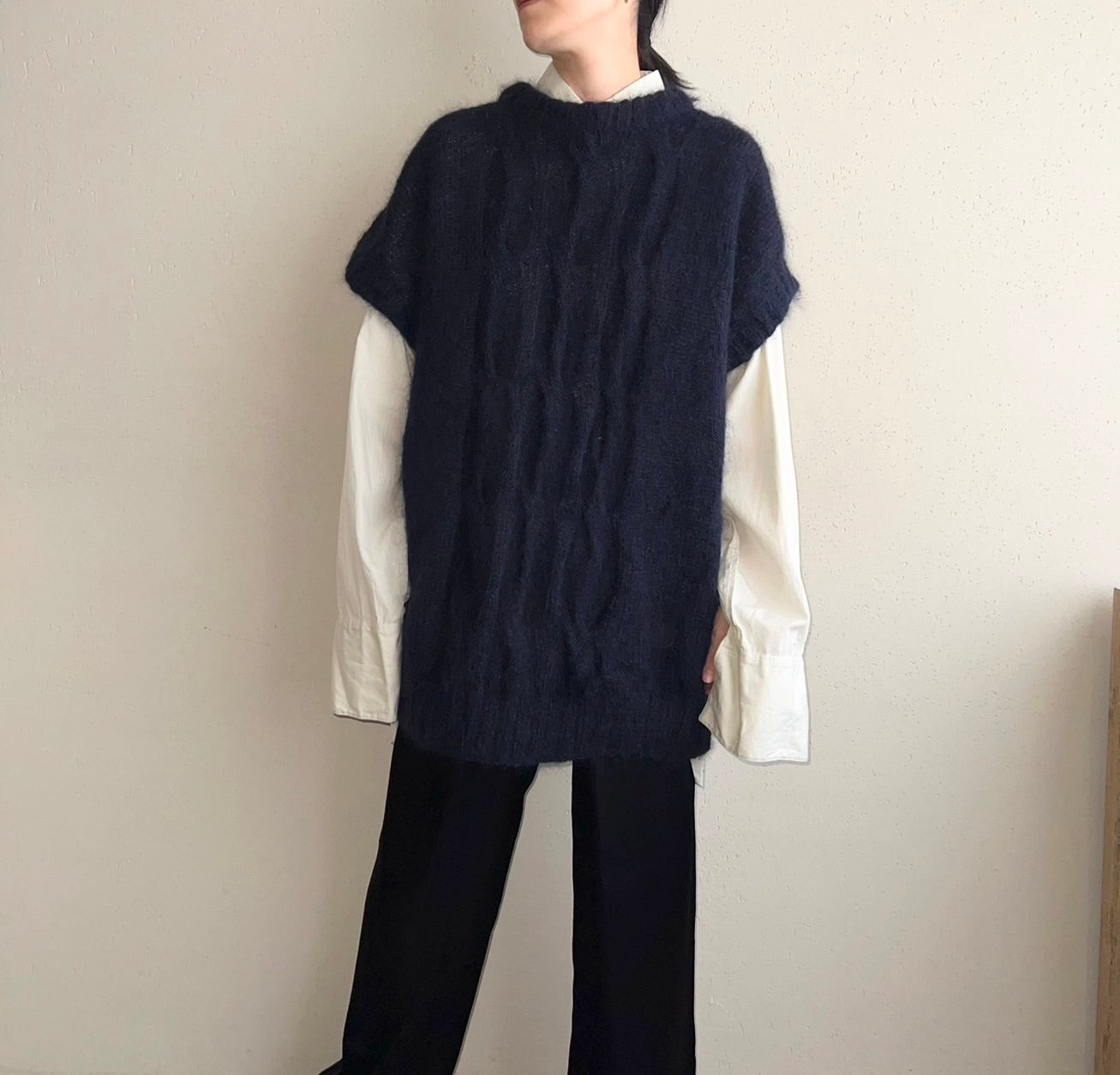 80s Navy Knit