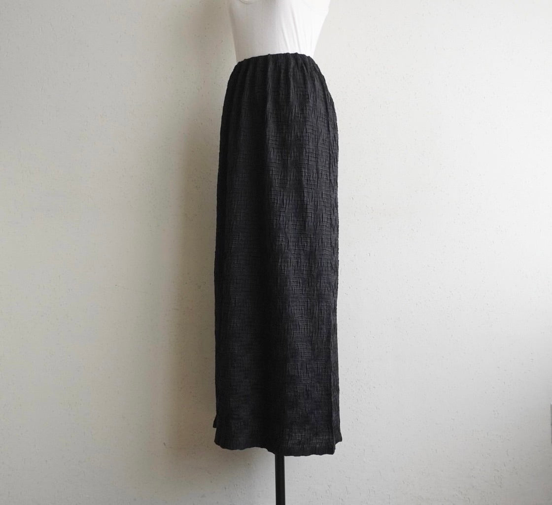 90s Pleat Design Maxi Skirt