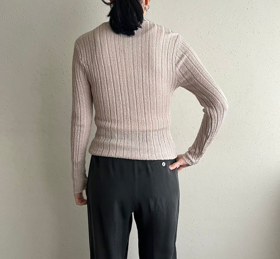 90s Ribbed Top Made in USA