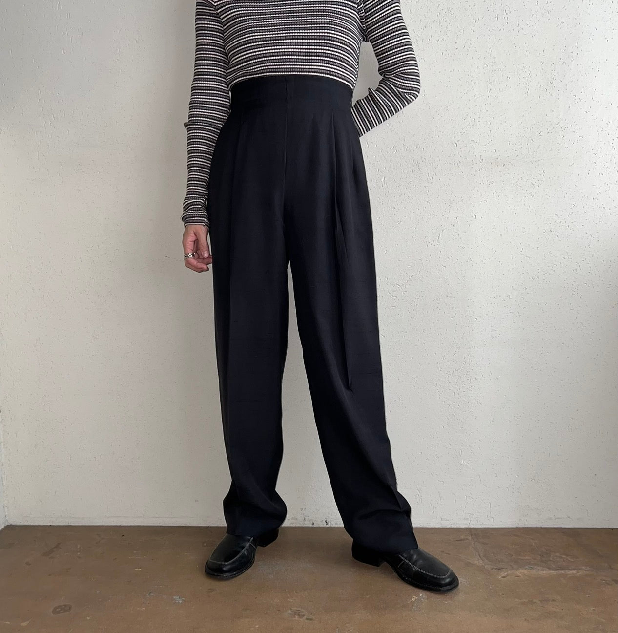 90s High Waisted Silk Pants