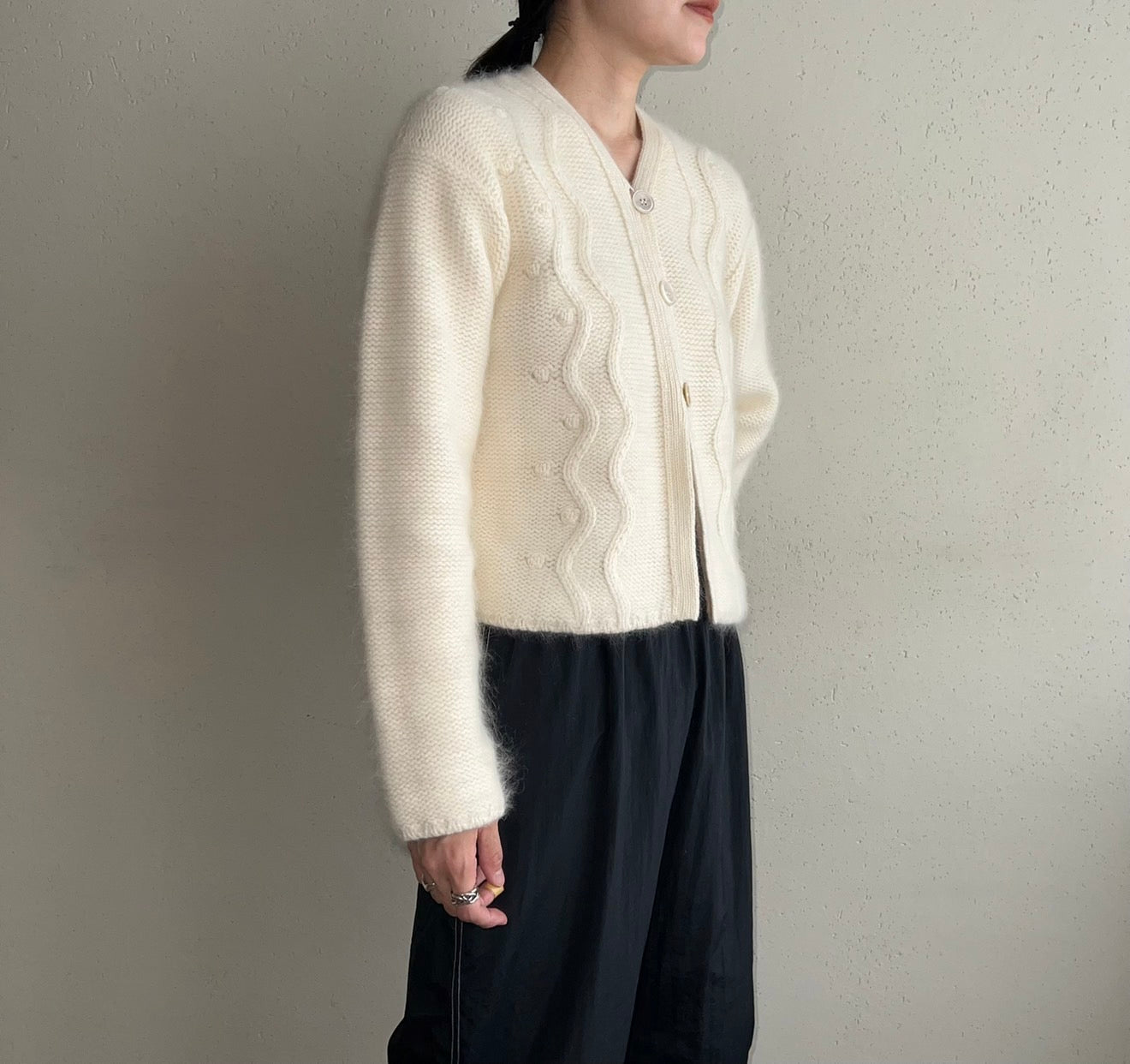 90s Angora Mohair Knit Cardigan Made in Spain