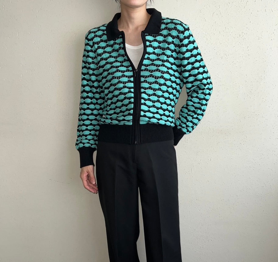 90s Zip Knit Top