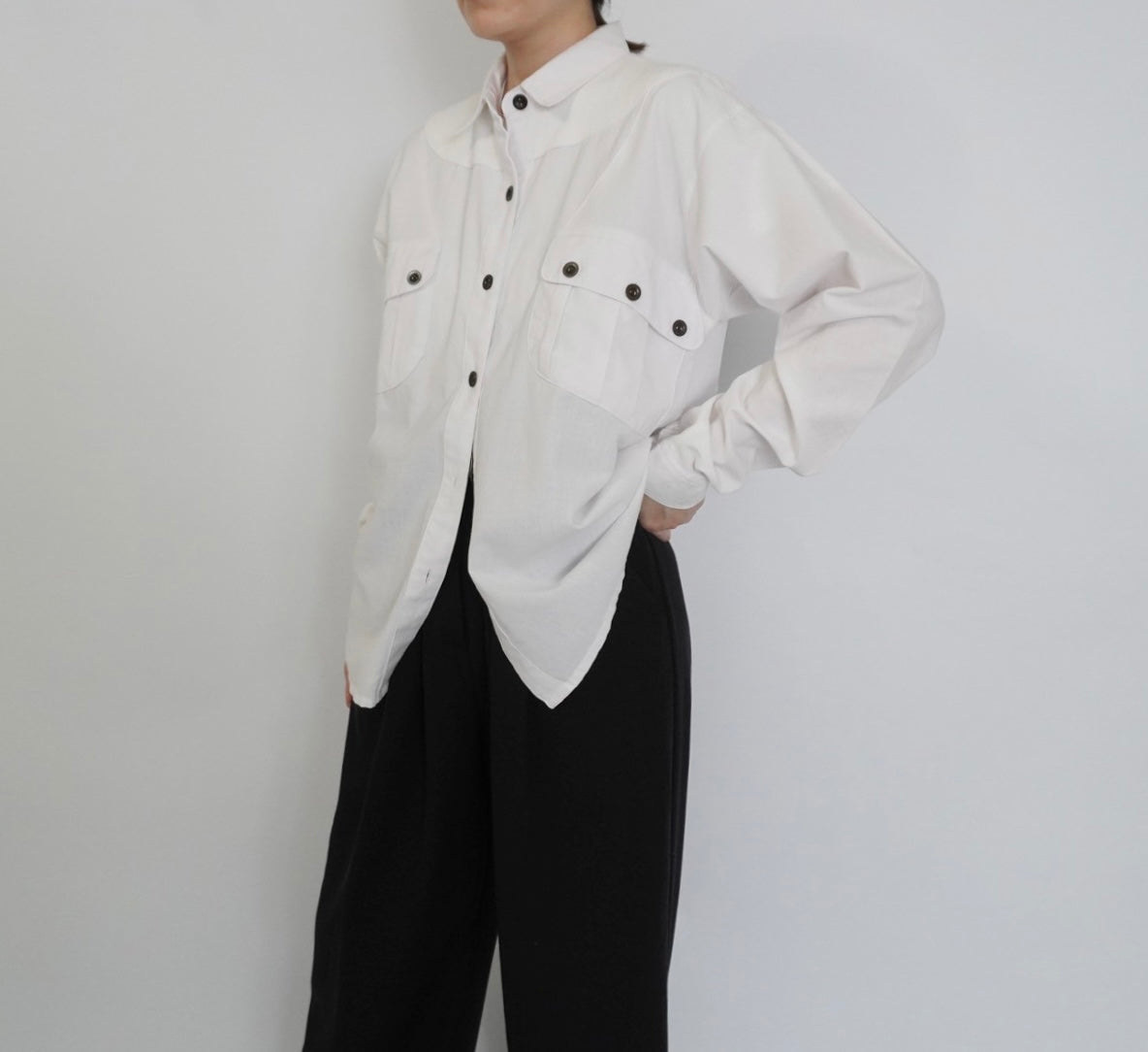 90s White Design Shirt