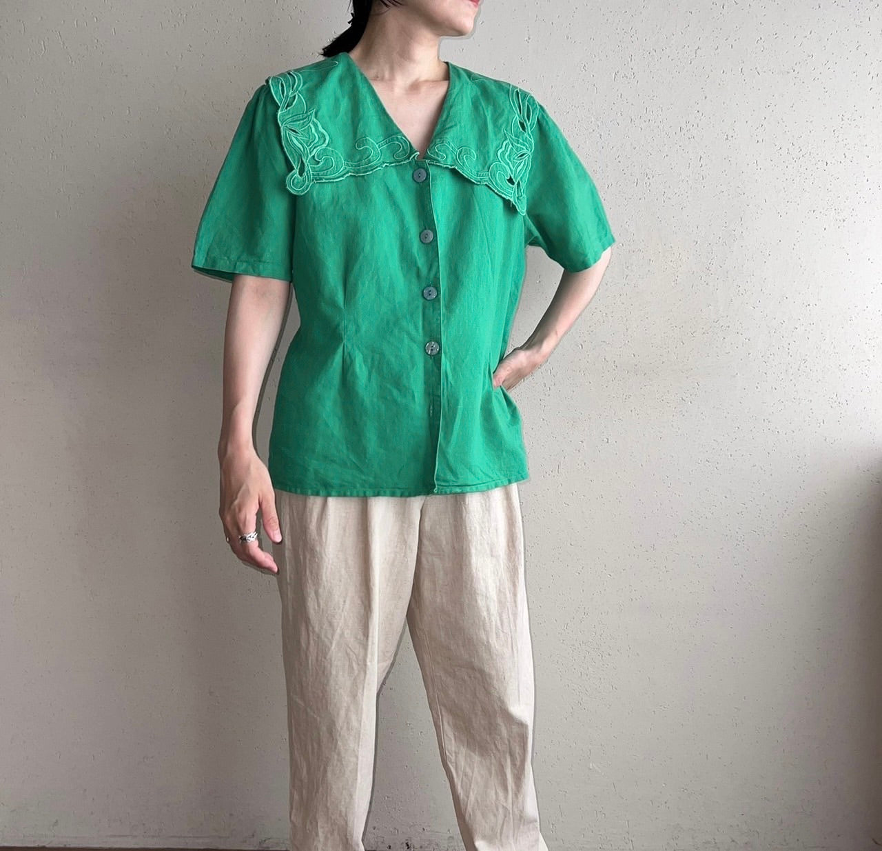 90s Design Ramie Blouse