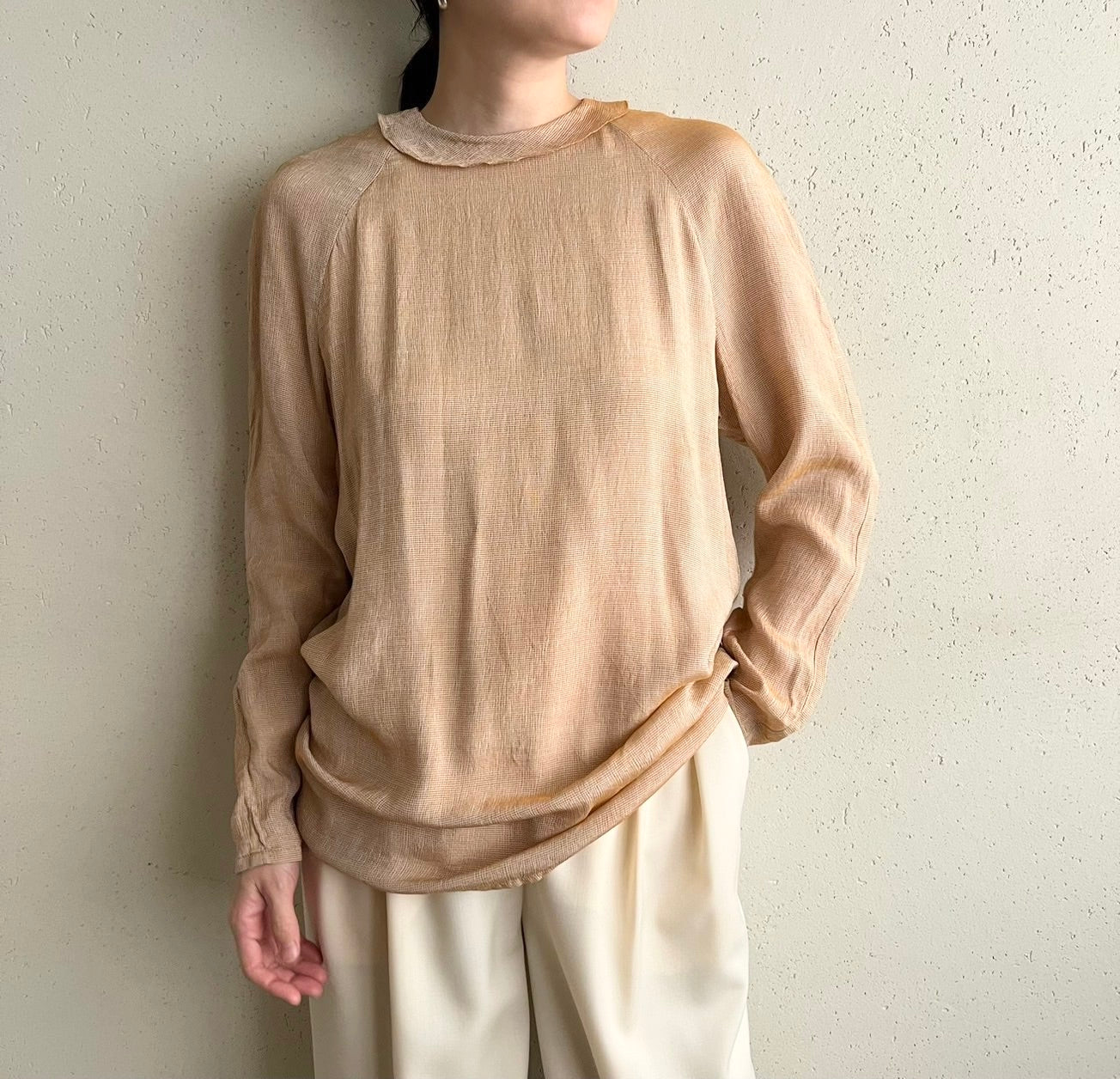 90s Pale Orange Blouse