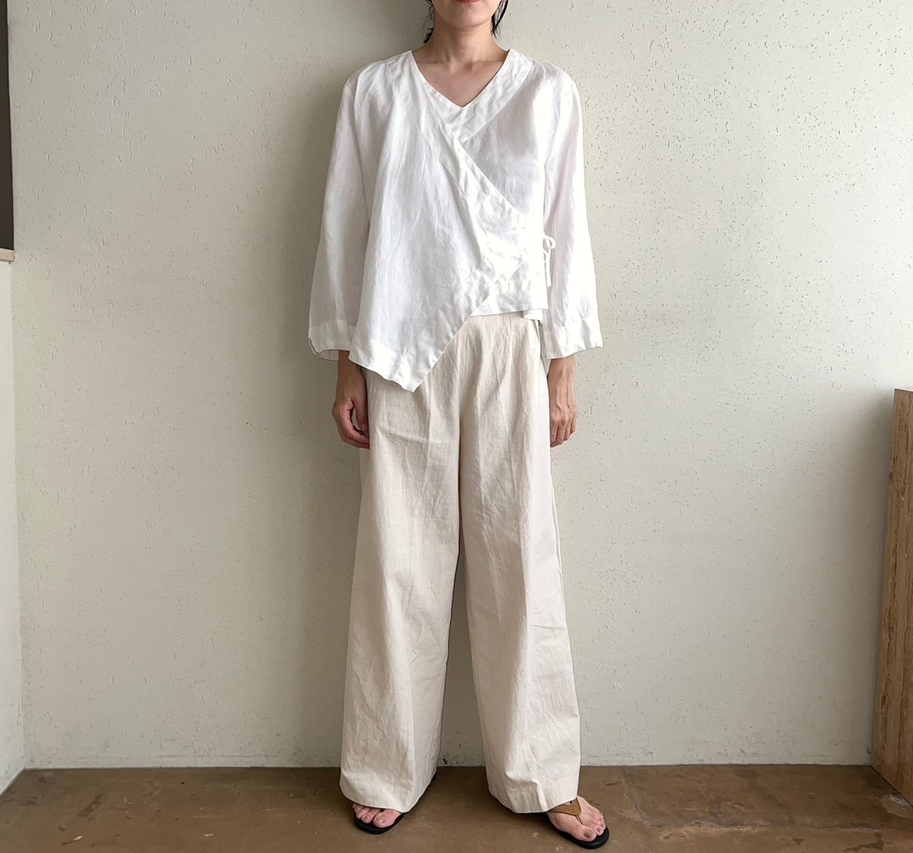 90s Linen Blouse Made in USA