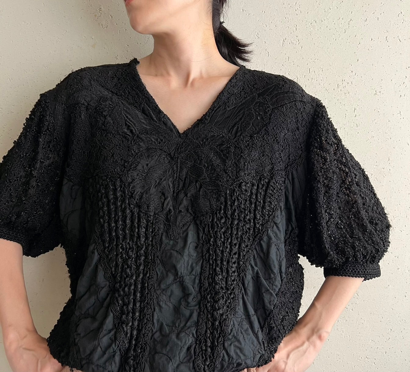 80s Design Knit Top