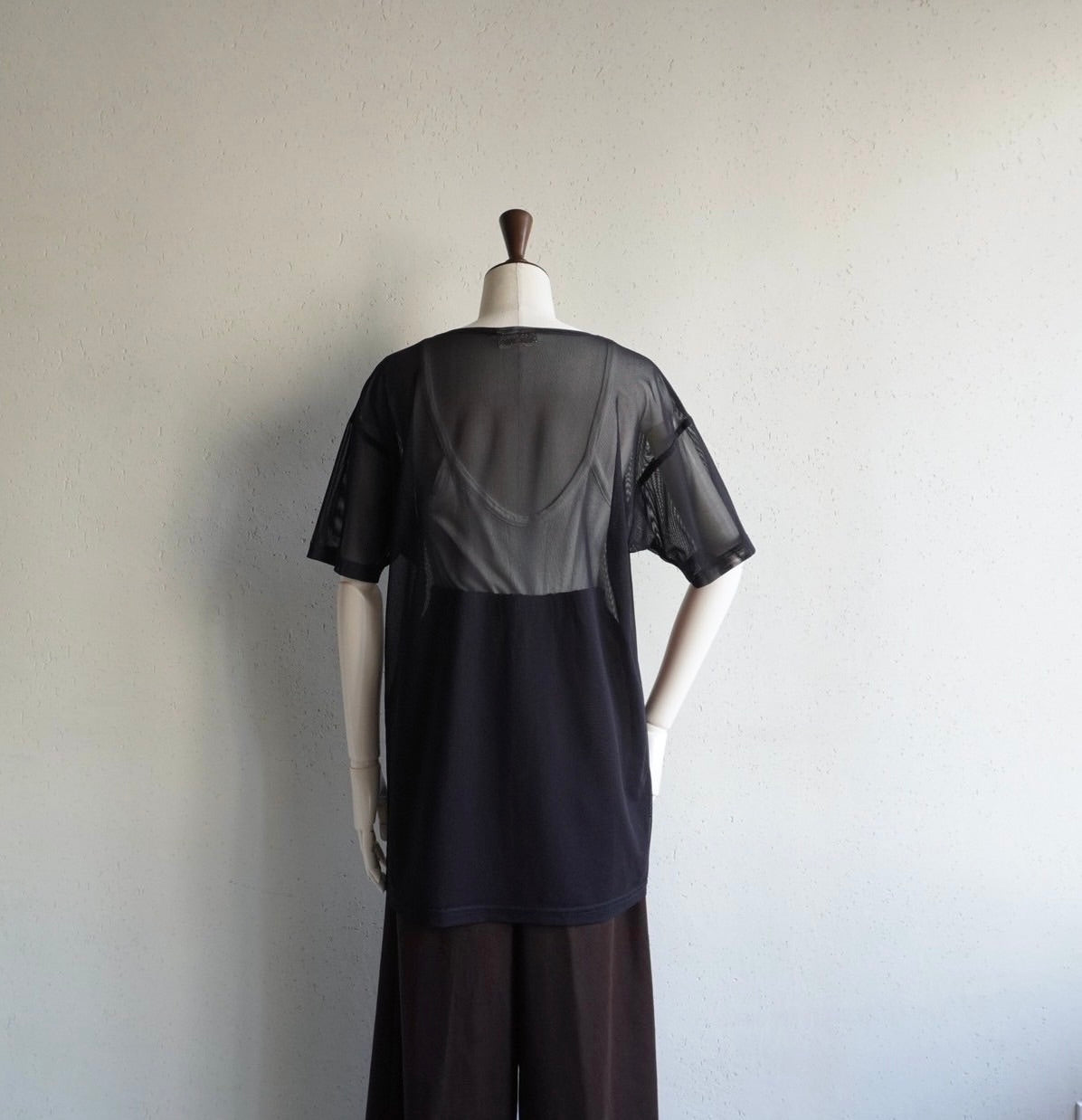 90s Black Sheer Top
