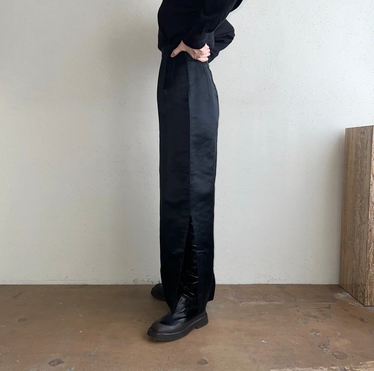 70s Black Skirt
