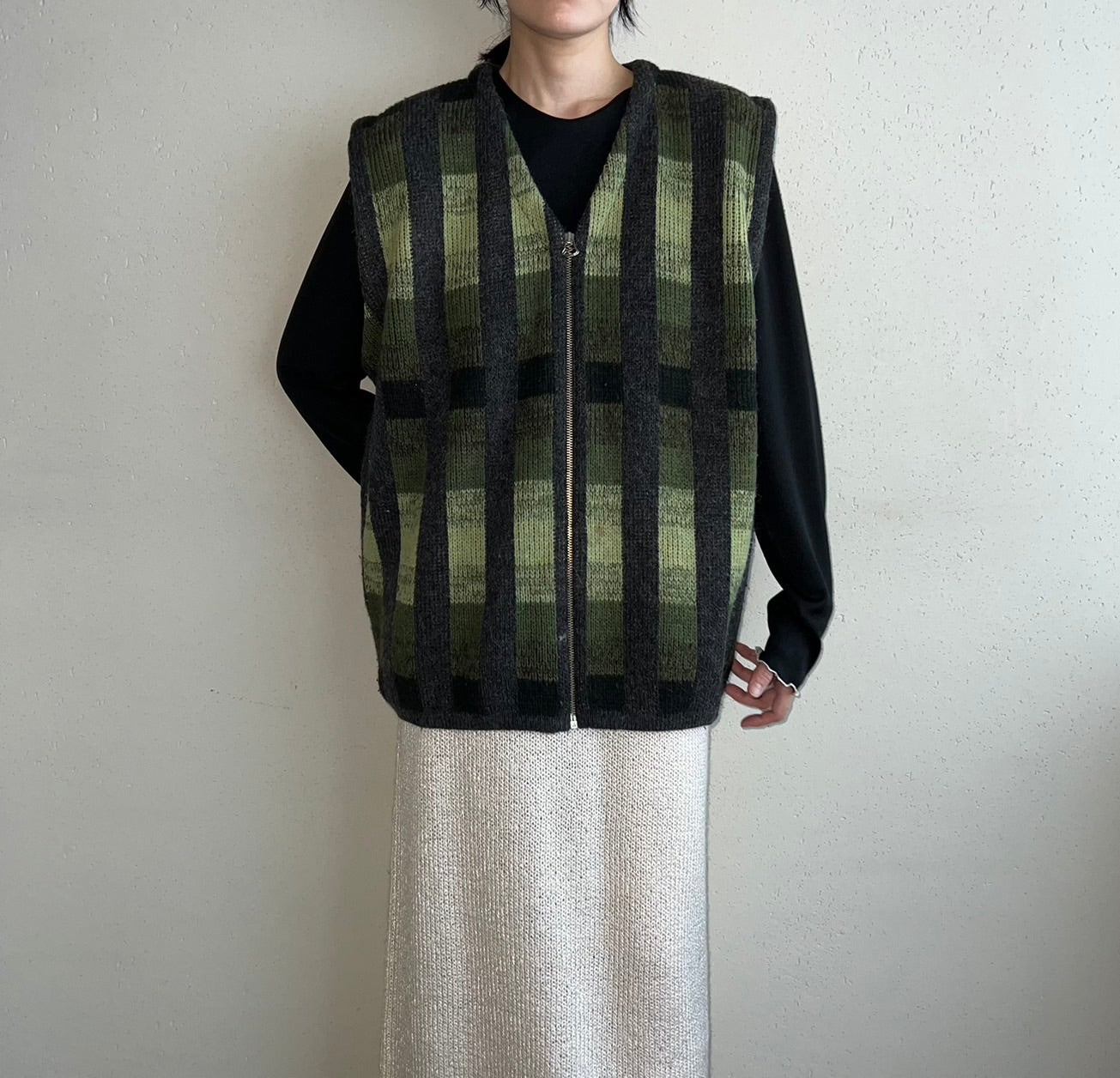 90s Zipped Knit Vest Made in Italy
