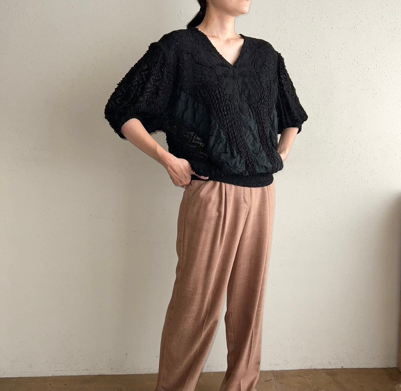 80s Design Knit Top