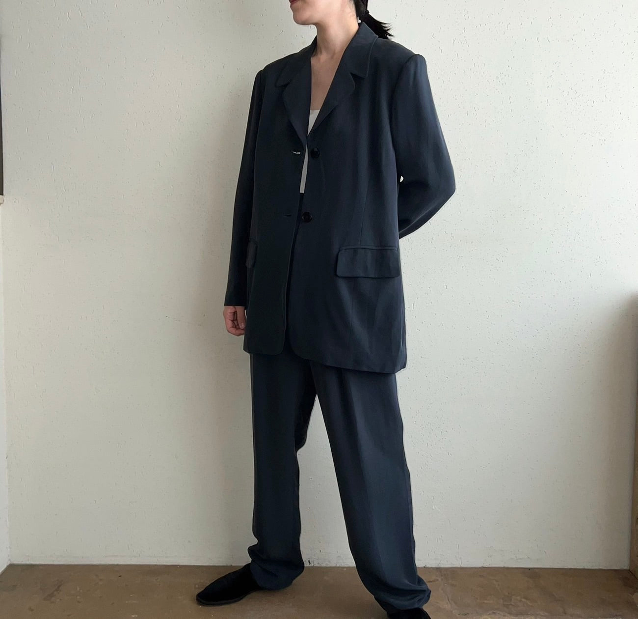 90s Silk Two-Piece Suit